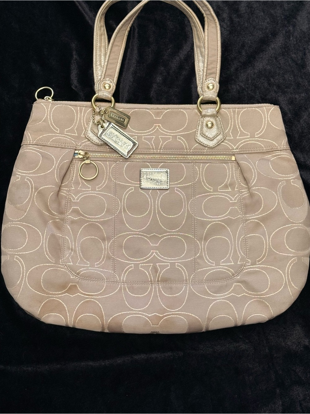 Coach Poppy Signature glam tote bag